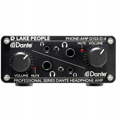 Засилувач за слушалки Lake People G103-D4 Dante, прилагодување на засилување, професионален