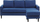 Divan Beliani Avesta, 3 vende, me ottoman, blu navy