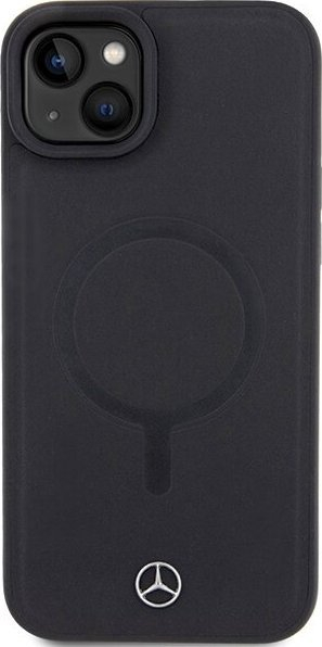 Këllëf telefoni Mercedes MEHMP15S23RCMK, për iPhone 15 6.1", lëkurë e butë, MagSafe, i zi