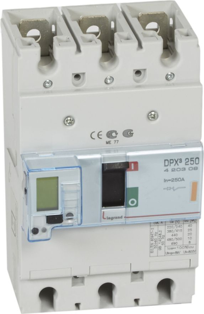 Ndarës automatik Legrand DPX³ 250, 3 polësh, 250A 25kA, ngjyrë gri