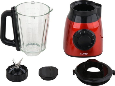 Blender LUND, 600W, kupë xhami 1.5L, i kuq