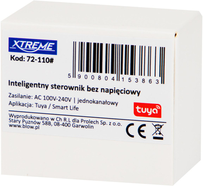 Relé smart WiFi Tuya Xtreme 72 110, modul i fshehshëm, kontroll nga distanca