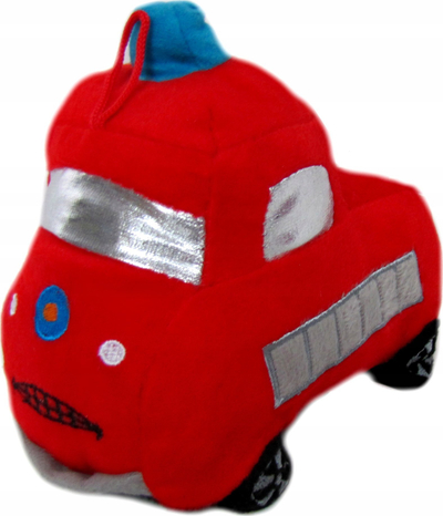 Плишана играчка автомобил Маскота Автомобил, 19cm, со звук, црвена