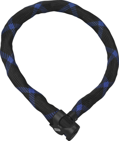 Zinxhir sigurie biçiklete Abus Ivera Chain 7210, 110 cm, me çelës, zi me blu