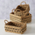 Set shporta Boltze Home Bokar, 3 copë, 26 x 26 x 26 cm, bojë natyrale