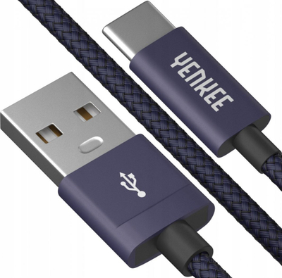 Kabllo USB Yenkee YCU 301BE, USB A në USB C, 1 m, e zezë