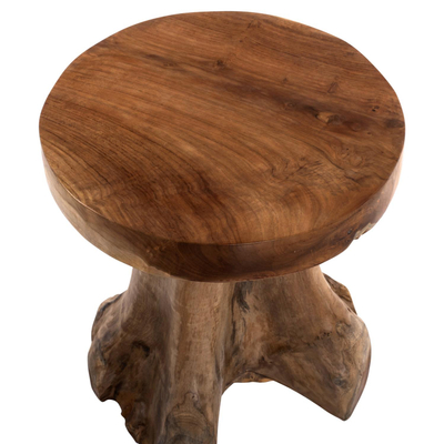 Tavolinë Logg druri teak Φ40×45 cm (HM9351)
