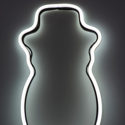 Неонска божиќна декорација Luca Christmas Cane, 79 LED, на батерии, црвена