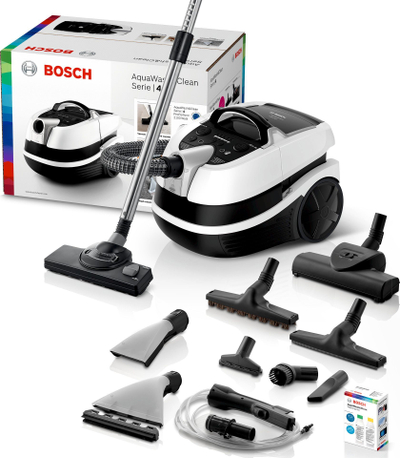 Fshesë me ujë Bosch Serie 4 BWD421PRO, 2100W, 5L, e bardhë e zezë
