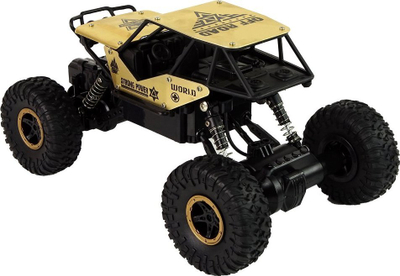Makina lodër me telekomandë Off-Road High Wheels 1:18, plastike, e zezë gold