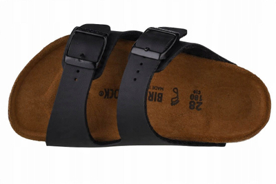 Sandale për kalamaj Birkenstock Arizona Kids, material Birko-Flor, Regular Fit, të zeza