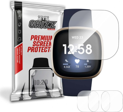 Mbrojtëse ekrani GrizzGlass Hydrogel për Fitbit Versa 3, set 3 copë, transparente