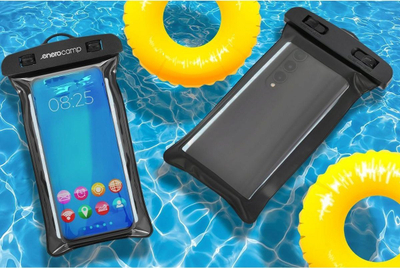 Kuti mbrojtëse uji për telefon, për IKU A10S, me rrip varëse, transparente
