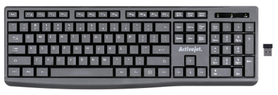 Tastierë wireless Activejet K-3803SW, 1x AAA, e zezë