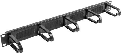 Panel furçë rack Lanberg AK-1203-B, 1U, për kabinet 19", i zi