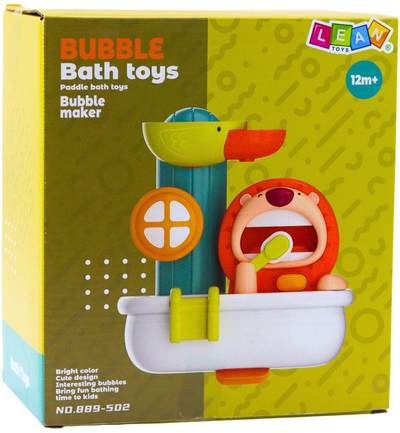 Lodër për banjo Bath Toy, makinë shkume, luan dhe rosak, shumëngjyrëshe