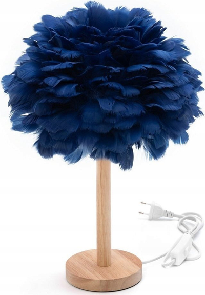 Lampë tavoline OEM Feather Art Deco, LED 110lm, 3500K, blu