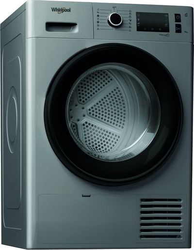 Tharëse rrobash Whirlpool AWZ 9HPS/PRO, 9 kg, me pompë nxehtësie A++, ngjyrë argjendi