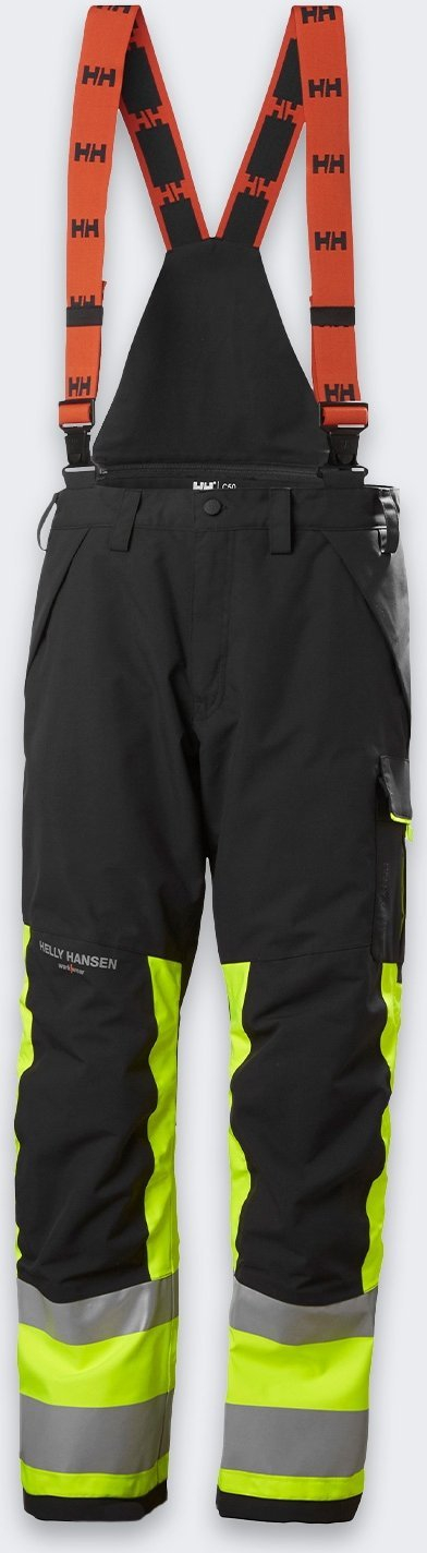 Pantallona dimri pune Helly Hansen Workwear Alna 2.0, Class 1, e verdhë e zezë