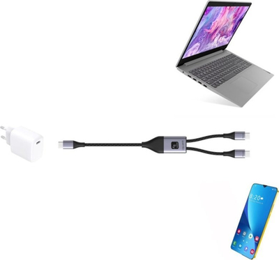 Kabllo USB Techly ICOC MU2C-2C100W, USB-C me 2x USB-C, 100W, 1.5m, zi-gri