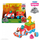 Set lodrash Tomy Toomies Jurassic World, xhip me rimorkio dino, shumëngjyrësh