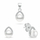 Set Pendant dhe vathë për femra Brilio Silver SET290W, të argjendta