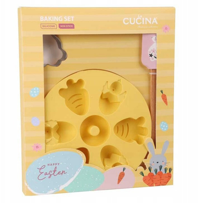 Set aksesorësh për pjekje La Cucina, me motive Pashkësh, me ngjyra nga të gjitha
