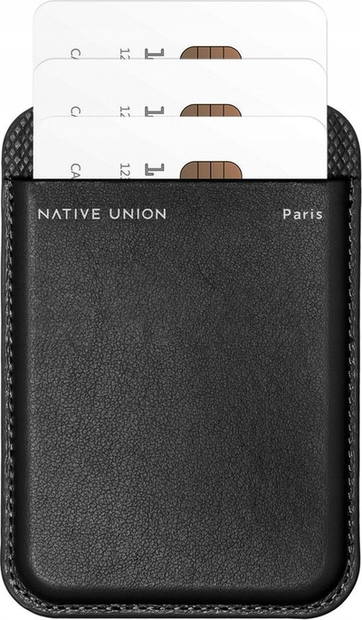 Portofol për kartela Native Union RE Classic Card Wallet, për 3 kartela, MagSafe, i zi