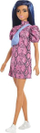 Kukull Barbie Fashionistas 143 GXY99, me fustan snakeskin, me aksesorë, rozë