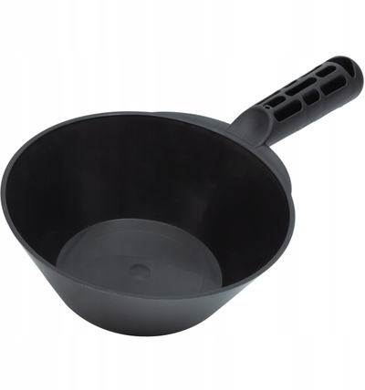 Lugë murature Polax 0.8L, plastike, e zezë