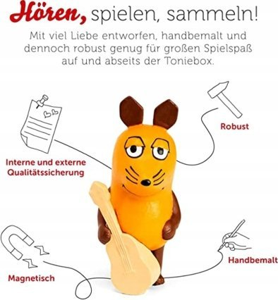 Figurë audio Tonies Music-Tonie Mouse-picked Songs, 40 min, për Toniebox, portokalli