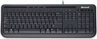 Tastierë Microsoft Wired Keyboard 600, me kabllo, USB, e zezë