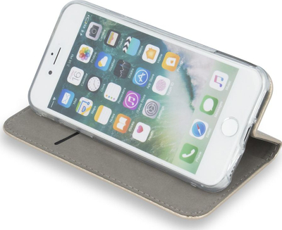 Kuti telefoni Smart Magnetic për iPhone XS Max, tip portofol, me mbyllje me magnet, ngjyrë ar