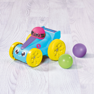 Veture lodër TOMY Pop n Go Racer, me toptha, e kuqe