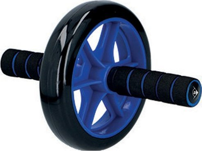 Rrotë stërvitjeje abdominale Dunlop, njërrotëshe, 20 cm, me dyshek për gjunjë