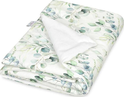 Batanije për foshnje Blanket 09, 75 x 100 cm, pambuk satin dhe velur, jeshile