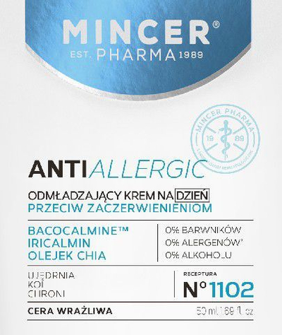 Krem për fytyrë kundër alergjive Mincer Pharma, 50ml
