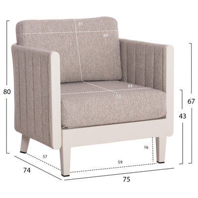 Set kopshti lounge 4-pjesësh Larry (HM6188.02)