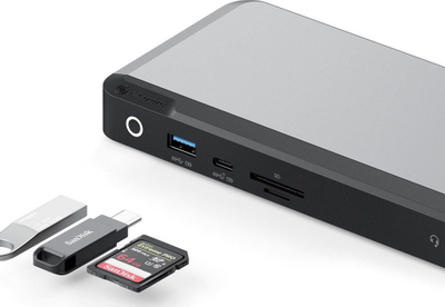 Docking station Alogic MX3 USB C, 5K, 100W, e zezë gri