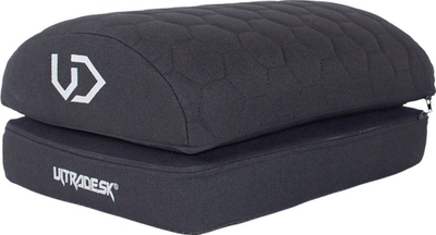 Mbështetëse këmbësh Ultradesk Frontstep, lartësi e rregullueshme, shkumë memory foam, e zezë