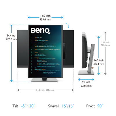 Monitor BenQ RD240Q, 24.1", WQXGA, i zi