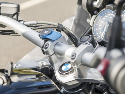 Држач за телефон за мотор Quad Lock Motorcycle Handle Bar Mount, монтирање на кормило, ротација 360°, црна