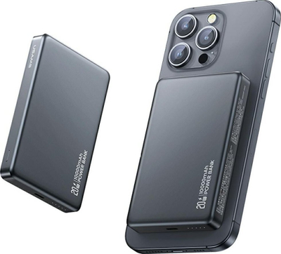 Power bank Usams CY Series CD242, 10000mAh, безжично магнетно полнење 20W, црна