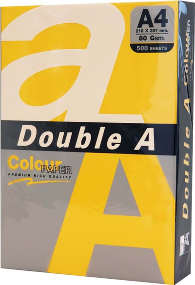 Letër me ngjyrë Double A Colour Paper, A4, 80g, 500 fletë, butter