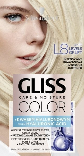 Боја за коса Schwarzkopf Gliss L8, перманентна, интензивен осветлувач