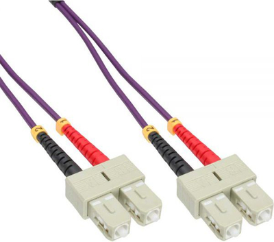 Kabllo fibër optike InLine Patch Cord, SC SC, OM4 50/125µm, 5m, vjollcë
