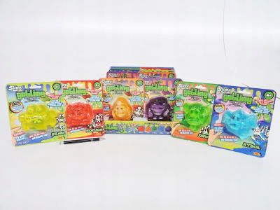 Слајм играчка маса за моделирање Rybol Slimy Goblins, маса за моделирање, чудовишта изненадување, повеќебојна