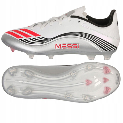Këpucë futbolli adidas F50 Messi League JP7446, FG MG, për burra, të bardha