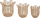 Set vazo dekorative Dekoran Flower Jute, 3 copë, pranverë