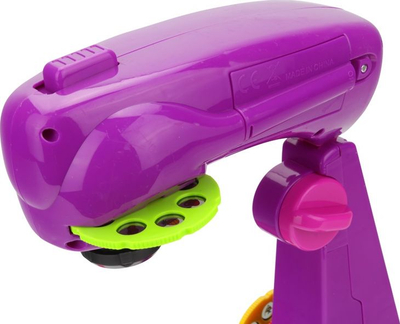 Играчка проектор за цртање WST Projector Draw, 32 слајда, со маркери, виолетово розова